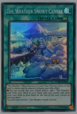 Yugioh The Weather Snowy Canvas SPWA-EN036 Super Rare 1st Edition - Image 1
