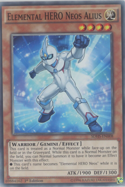 Yugioh Elemental HERO Neos Alius SDHS-EN008 Common 1st Edition - Image 1