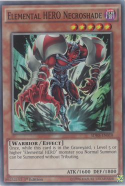 Yugioh Elemental HERO Necroshade SDHS-EN010 Common 1st Edition - Image 1