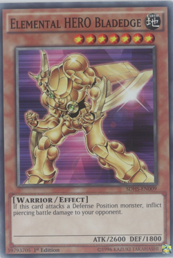 Yugioh Elemental HERO Bladedge SDHS-EN009 Common 1st Edition - Image 1