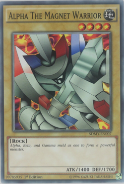 Yugioh Alpha the Magnet Warrior SDMY-EN007 Common 1st Edition - Image 1