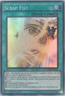 Yugioh Scrap Fist SDSE-EN024 Super Rare 1st Edition - Image 1