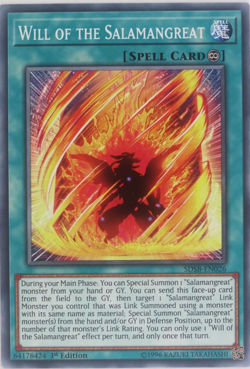 Yugioh Will of the Salamangreat SDSB-EN026 Common 1st Edition - Image 1