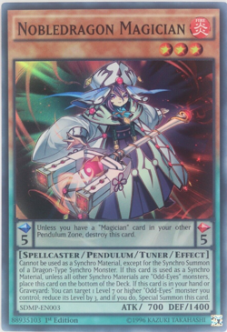Yugioh Nobledragon Magician SDMP-EN003 Super Rare 1st Edition - Image 1