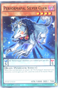 Yugioh Performapal Silver Claw SDMP-EN010 Common 1st Edition - Image 1