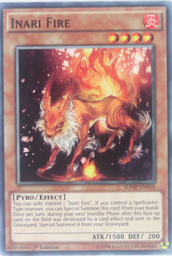 Yugioh Inari Fire SDMP-EN018 Common 1st Edition - Image 1