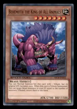 Yugioh Behemoth the King of All Animals #SBCB-EN052 Battle City Box LP - Image 1