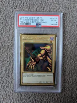 Yu-Gi-Oh! Right Arm of the Forbidden One Gold Rare - 1st Edition PSA 6 - Image 1