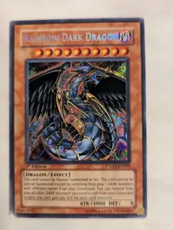 Yu-Gi-Oh Rainbow Dark Dragon 1st Edition Secret Rare PTDN-EN003 NM - Image 1