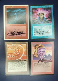 MTG BRAINSTORM and other CHRISTOPHER RUSH SIGNED (price for x4) - Image 1