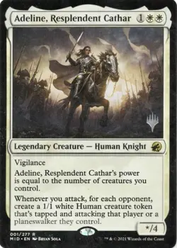 MTG Adeline, Resplendent Cathar (1p/168) Innistrad Midnight Hunt Promos NM Card - Image 1