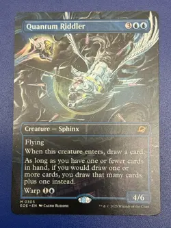 Quantum Riddler #0305 BORDERLESS version MTG Edge of Eternities NM English - Image 1
