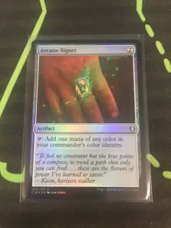 MTG Magic The Gathering Arcane Signet Foil CLB Artifact Commander - Image 1