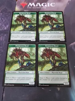 Mtg. 4x Phyrexian Beast Tokens. Phyrexia All Will Be One. Nm - Image 1