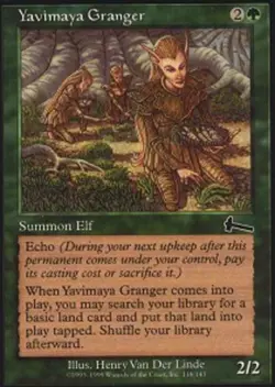 MTG Yavimaya Granger - Foil, Light Play, English Urza's Legacy - Image 1