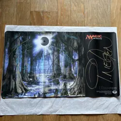 Mtg Playmat Guru Land Swamp Signed - Image 1