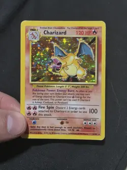 Pokemon Charizard 4/102 Holo Rare Base Set 1999, Unlimited, Vintage HP/MP - Image 1