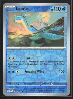 Pokemon Lapras 045/197 Obsidian Flames Reverse Holo NM - Image 1