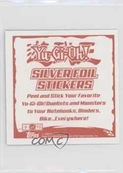 B Skull Dragon Topps YuGiOh Sticker Collection Silver Foil #9 2002 - Image 2