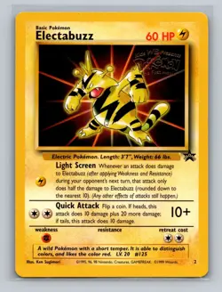 Electabuzz Black Star Promo 2 Pokemon Card WOTC Pokemon The First Movie WB - Image 1