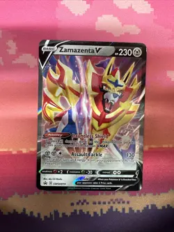 Pokemon Card Zamazenta V SWSH019 Black Star Promo Near Mint - Image 1