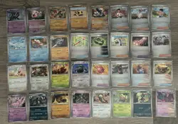 Pokemon Prismatic Evolutions Lot Of 32 Pokeball Cards M/NM All Cards Shown - Image 1