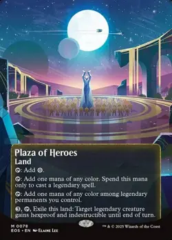 Plaza of Heroes (#78) - Foil Extended Art EOS NM MTG - Image 1