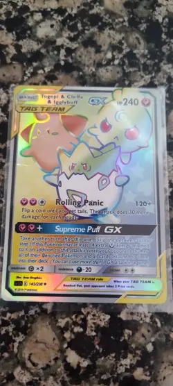 EX/NM Pokemon Cards Togepi & Cleffa & Igglybuff-GX Hyper Rare (HR) 143/230 SM12a - Image 1