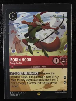 Robin Hood 118/204 - Sharpshooter Legendary Cold Shimmering Skies Disney Lorcana - Image 1