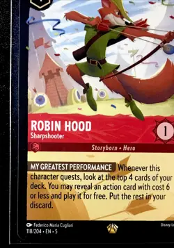 Robin Hood 118/204 - Sharpshooter Legendary Cold Shimmering Skies Disney Lorcana - Image 3