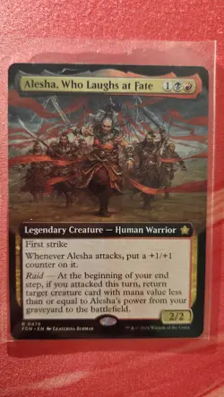 Alesha, Who Laughs at Fate (EXTENDED ART)- Foundations - (MTG) Cardboard Friends - Image 1