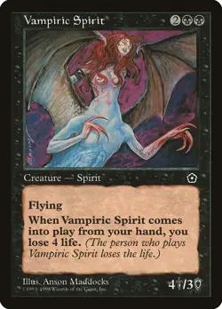 MTG Magic the Gathering Vampiric Spirit (90/165) Portal Second Age LP - Image 1