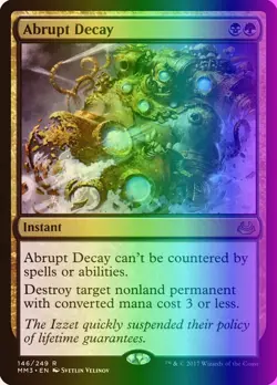MTG Magic the Gathering Abrupt Decay (146/270) Modern Masters 2017 LP FOIL - Image 1