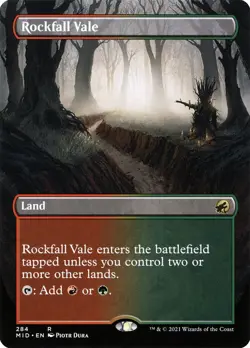 MTG Magic the Gathering Rockfall Vale (284/553) Innistrad Midnight Hunt NM - Image 1