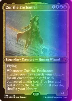 MTG Zur the Enchanter (544/794) Commander Legends NM FOIL- ETCHED - Image 1