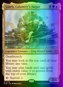 MTG Magic the Gathering Glarb, Calamity's Augur (215/427) Bloomburrow NM FOIL - Image 1