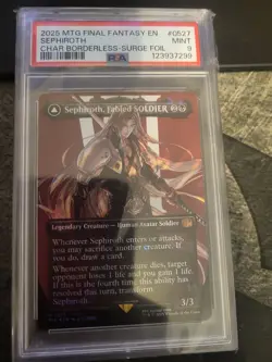 Sephiroth, Fabled SOLDIER (0382) (Borderless SURGE FOIL)- PSA 9 MINT - Image 1