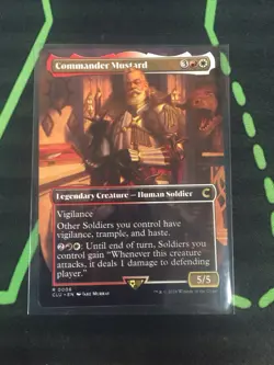 MTG Magic The Gathering Commander Mustard Borderless Clue Boros Commander - Image 1