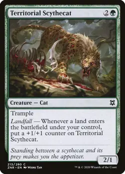 1x Territorial Scythecat *FOIL* - NM - Zendikar Rising - SPARROW MAGIC - Image 1