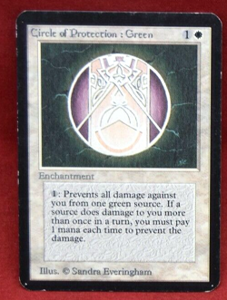 Mono White Circle of Protection: Green Alpha Block (A) Magic: The Gathering 7566 - Image 1