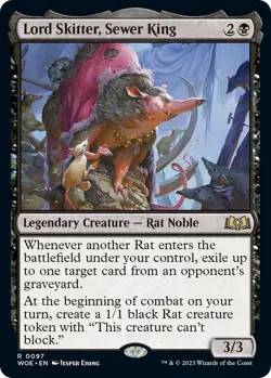 LORD SKITTER, SEWER KING - Wilds of Eldraine - MTG Rare - Magic the Gathering NM - Image 1