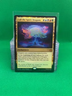 MTG Magic The Gathering - TARKIR DRAGON STORM - FOIL Call the Spirit Dragons - Image 1