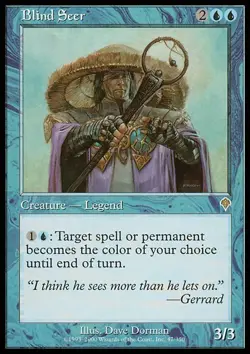 MTG Blind Seer - Foil, Moderate Play, English Invasion - Image 1