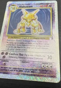 Pokemon Card - Alakazam 1/110 Reverse Holo - Legendary Collection-ENG-Played - Image 3