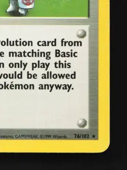 Pokemon Breeder 76/102 MP Base Set English Pokemon Card TCG - Image 4