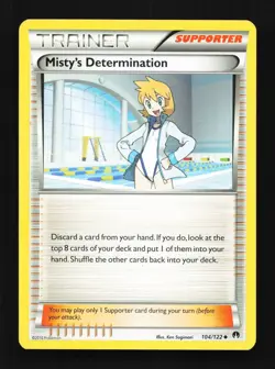 Misty's Determination 104/122 LP BREAKpoint English Pokemon Card TCG - Image 1