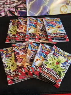 Pokemon TCG Obsidian Flames 10x booster packs NEW & SEALED - Image 1