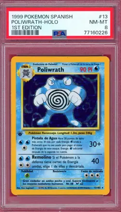 PSA 8 - Poliwrath - 1999 Pokemon Spanish 1st Edition Base Set - Holo - 13/102 - Image 1