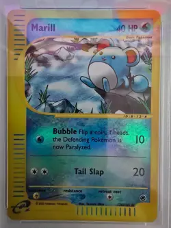2002 Pokemon Expedition Reverse Foil Marill #120 PSA 8 NM-MT WotC E-Series - Image 2
