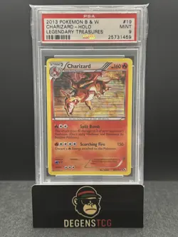 PSA 9 Charizard 19/113 Legendary Treasures Holo 2013 Pokemon B & W - Image 1